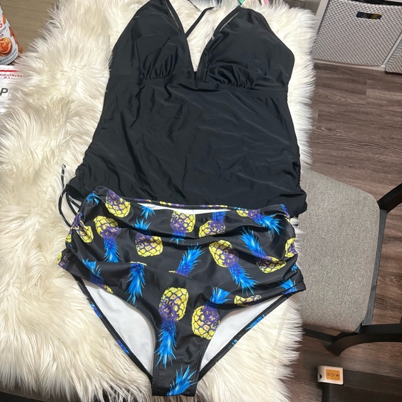 Amazon Other - Black Pineapple Print Swimsuit